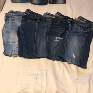 5 pairs of American Eagle jeans - all size 0